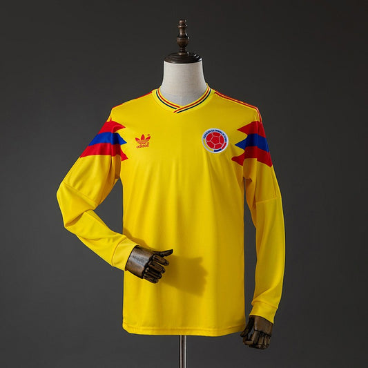 Colombia 1990 Originals Retro Home Long Sleeve Kit front view