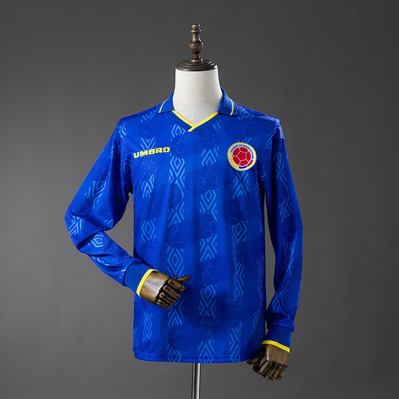 Colombia 1994 Away Long Sleeve Retro Kit front view