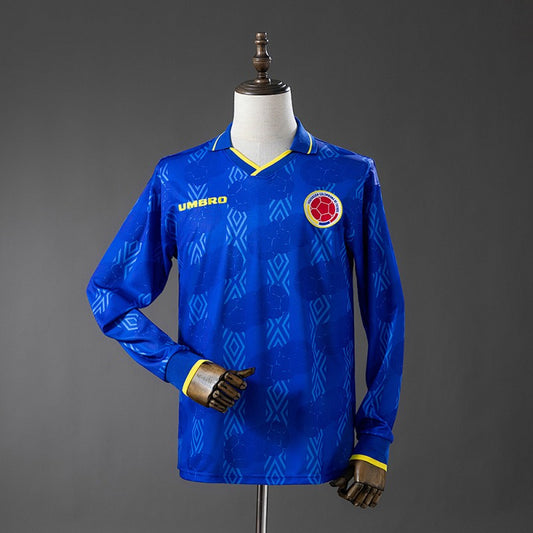 Colombia 1994 Away Long Sleeve Retro Kit front view