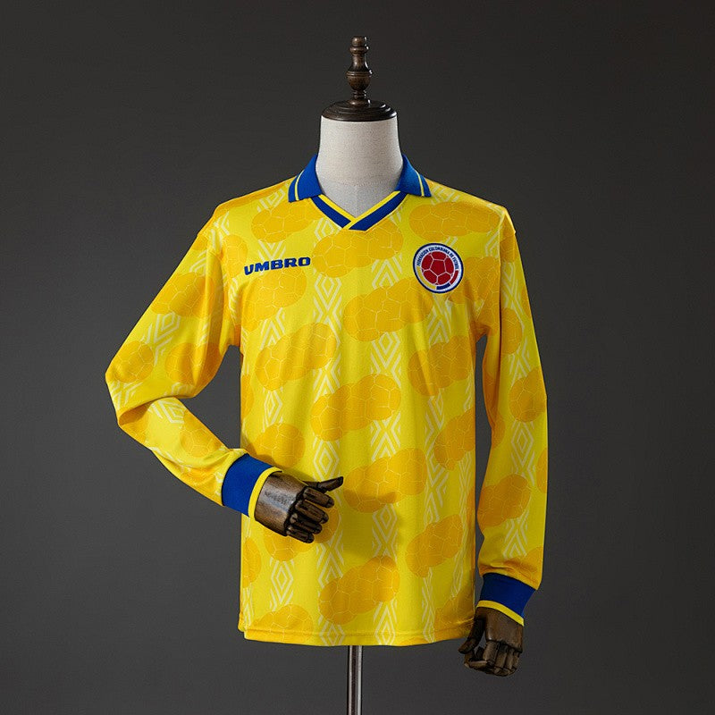 Colombia 1994 Home Long Sleeve Retro Kit front view