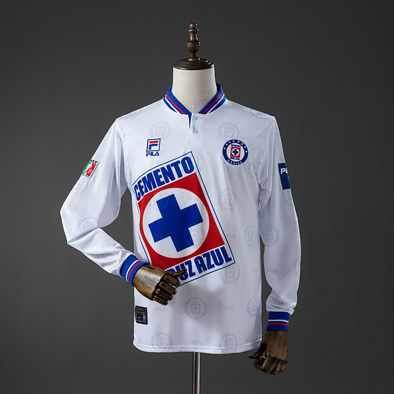 Cruz Azul 1998 Away Long Sleeve Retro Kit front view