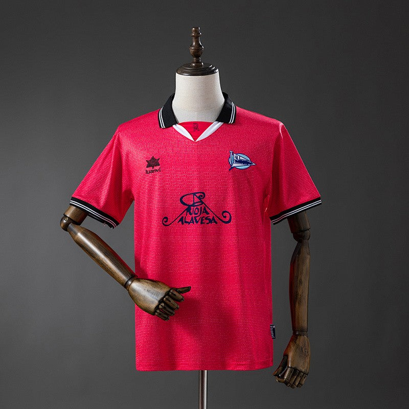 Deportivo Alavés 2000/01 UEFA Cup Away Retro Kit front view