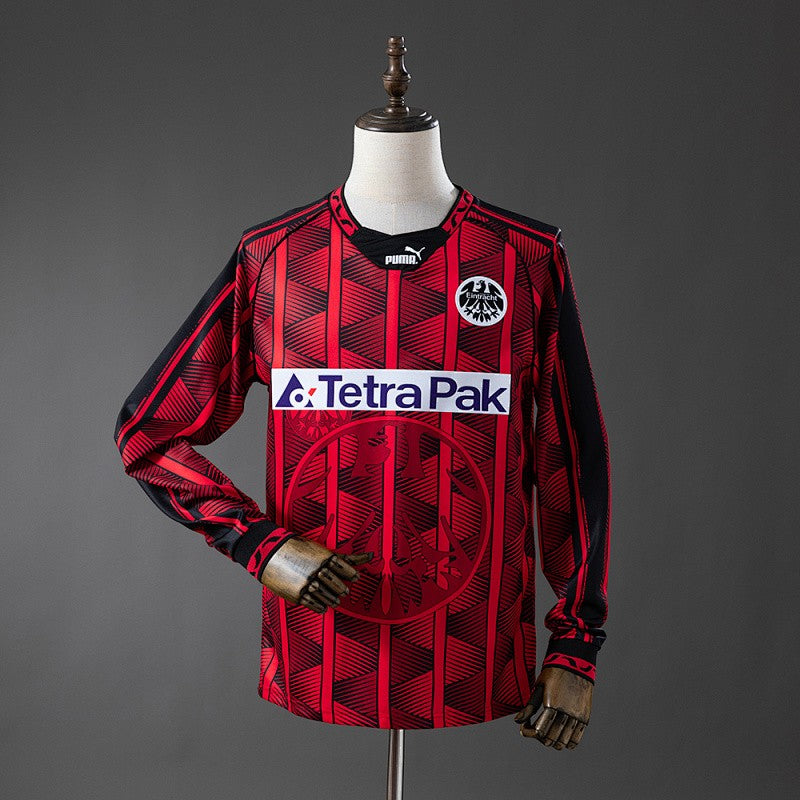 Eintracht Frankfurt 1995/96 Home Long Sleeve Retro Kit front view