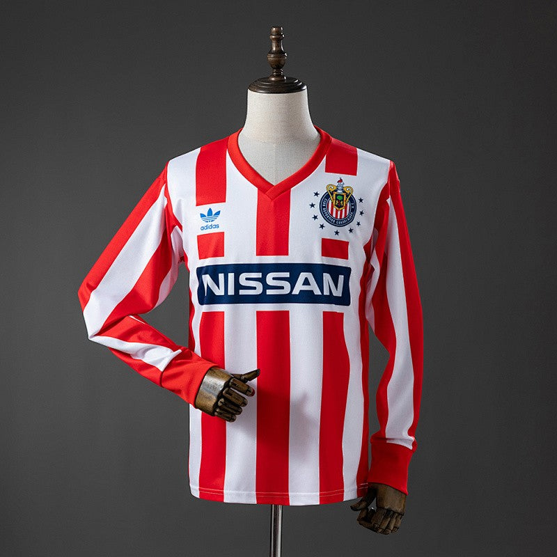 Guadalajara 1990/91 Home Long Sleeve Retro Kit front view