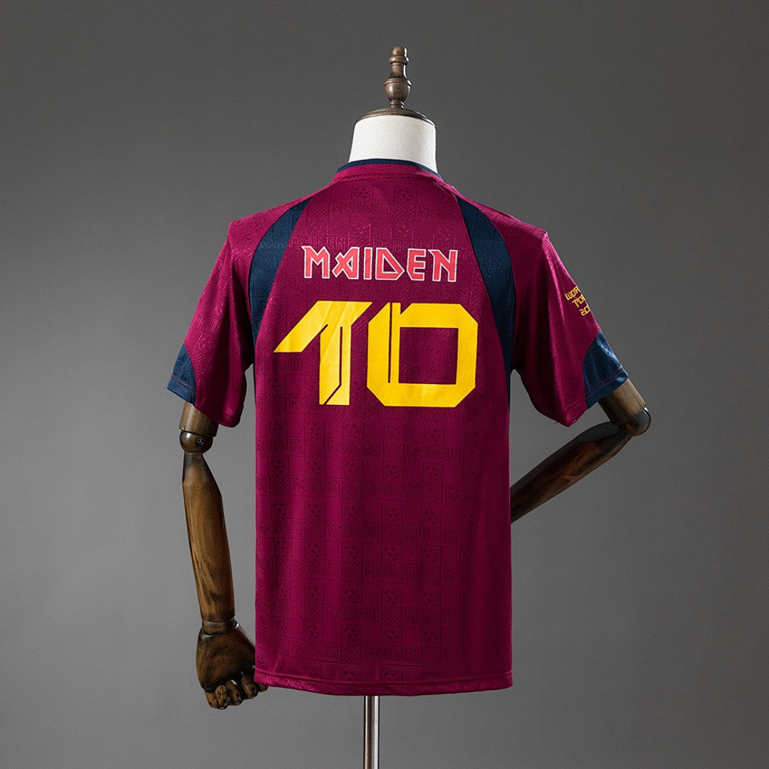 Iron Maiden x West Ham United 2010 Away Retro Kit back view