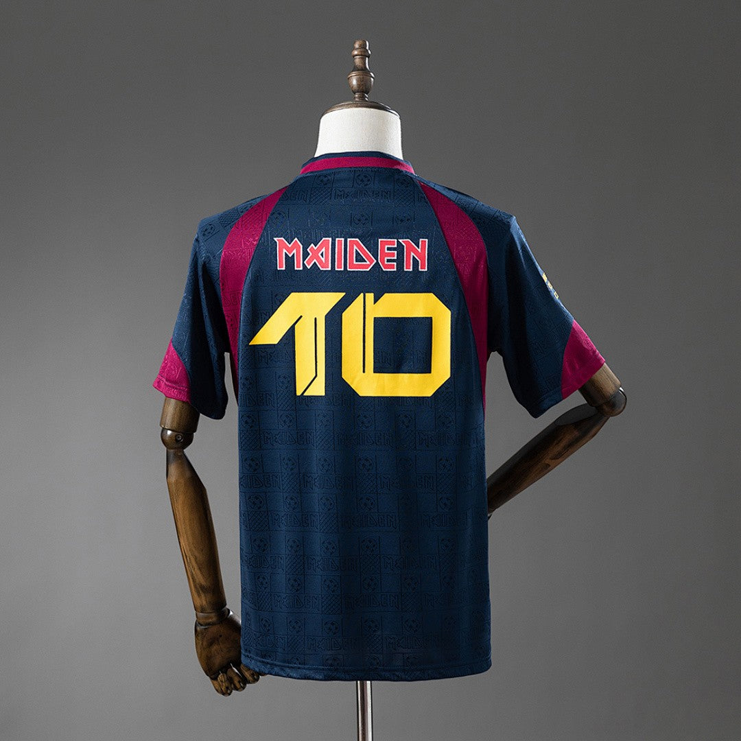 Iron Maiden x West Ham United 2010 Home Retro Kit back view