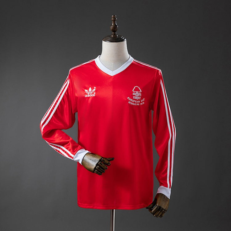 Nottingham Forest 1977/80 Home Long Sleeve Retro Kit front view