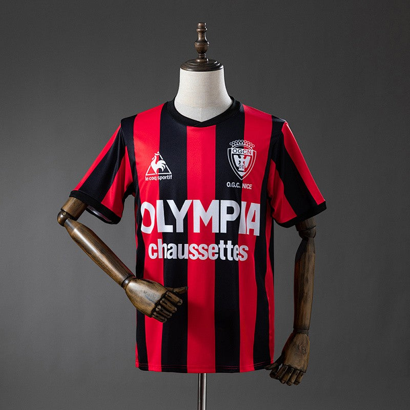 OGC Nice 1977/78 Home Retro Kit front view