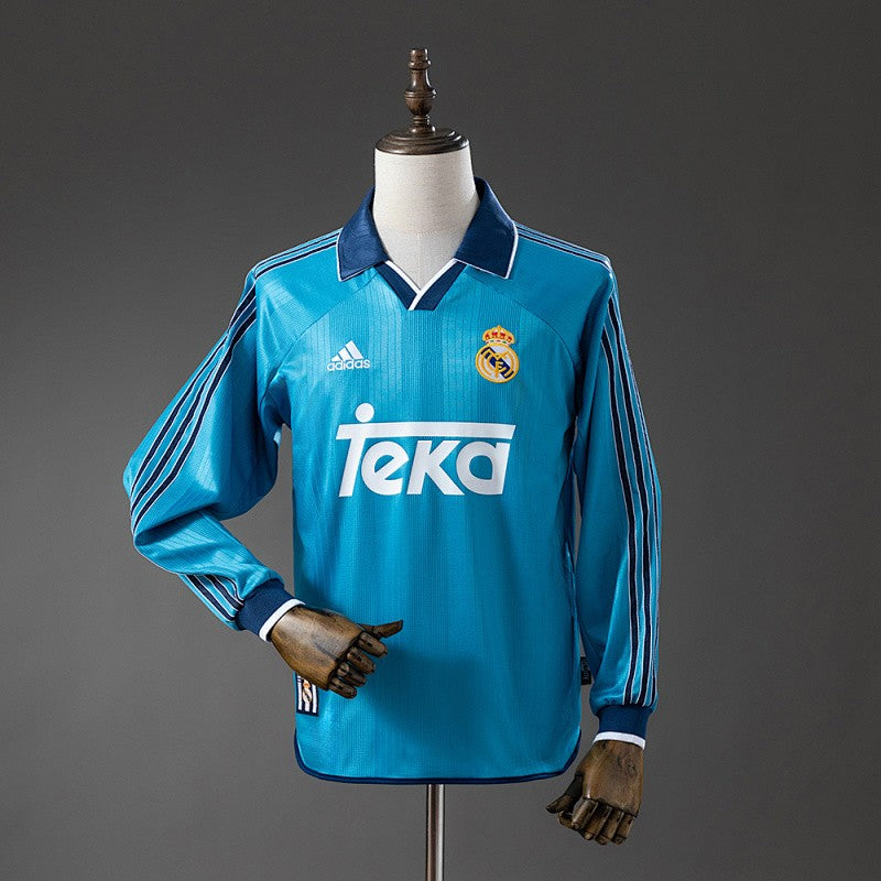 Real Madrid 1999/00 Third Long Sleeve Retro Kit front view