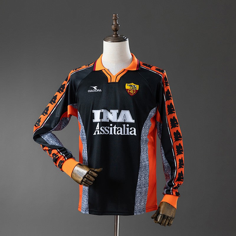 AS Roma 1998/99 Third Long Sleeve Retro Kit front view