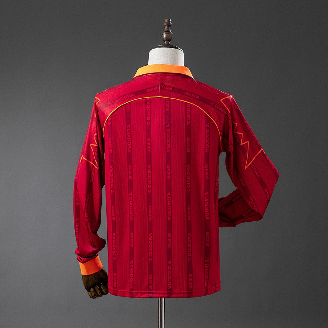 AS Roma 1999/00 Home Long Sleeve Retro Kit back view