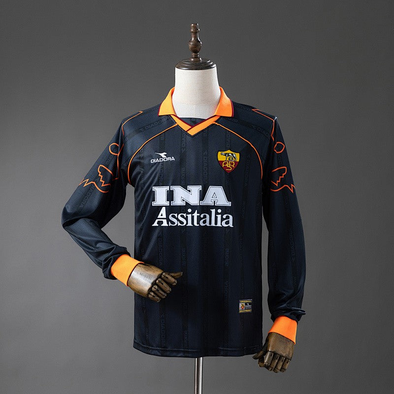 AS Roma 1999/00 Third Long Sleeve Retro Kit front view