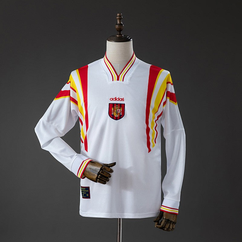 Spain 1996 Away Long Sleeve Retro Kit front view