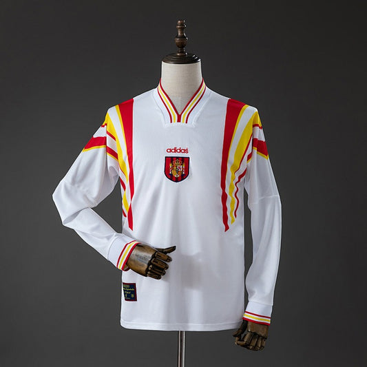 Spain 1996 Away Long Sleeve Retro Kit front view