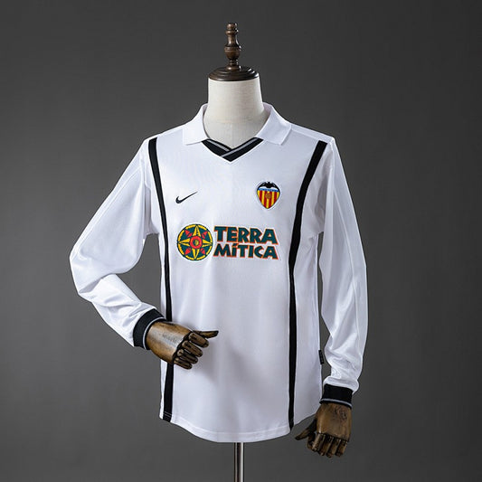 Valencia CF 2000/01 Long Sleeve Retro Kit front view