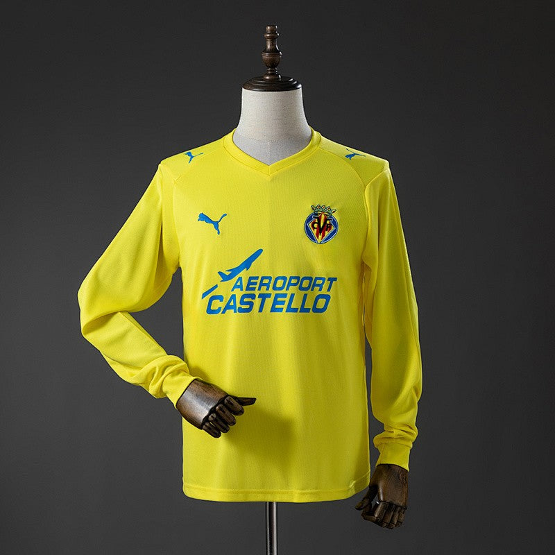 Villarreal CF 2008/09 Home Long Sleeve Retro Kit front view