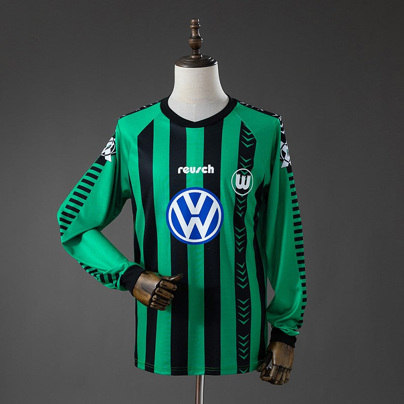 VfL Wolfsburg 1995/96 Away Long Sleeve Retro Kit front view