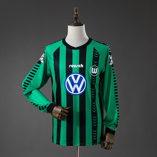 VfL Wolfsburg 1995/96 Away Long Sleeve Retro Kit front view