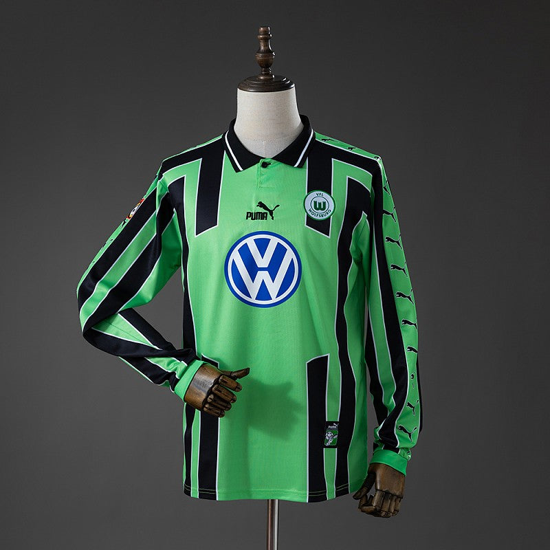 VfL Wolfsburg 1999/00 Away Long Sleeve Retro Kit front view