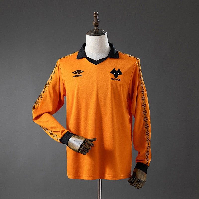 Wolverhampton Wanderers 1980/81 Home Long Sleeve Retro Kit front view