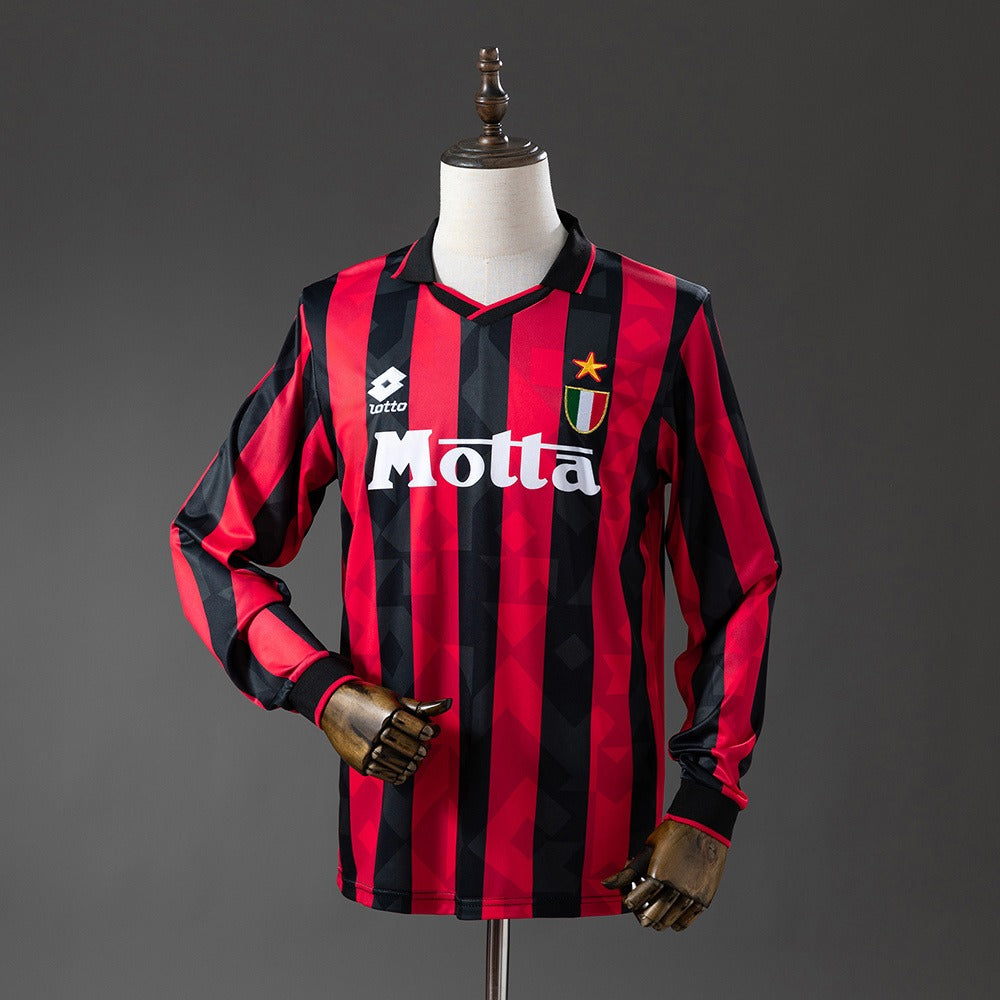 AC Milan 1993/94 Home Long Sleeve Retro Kit front view