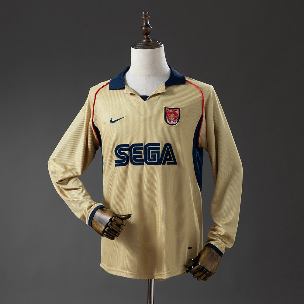 Arsenal 2001/02 Away Long Sleeve Retro Kit front view