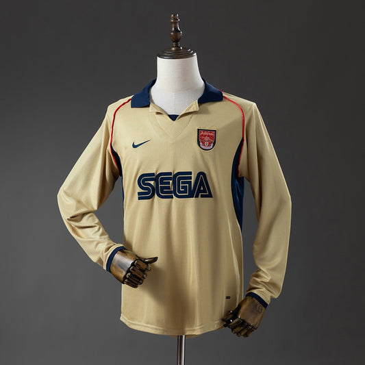 Arsenal 2001/02 Away Long Sleeve Retro Kit front view