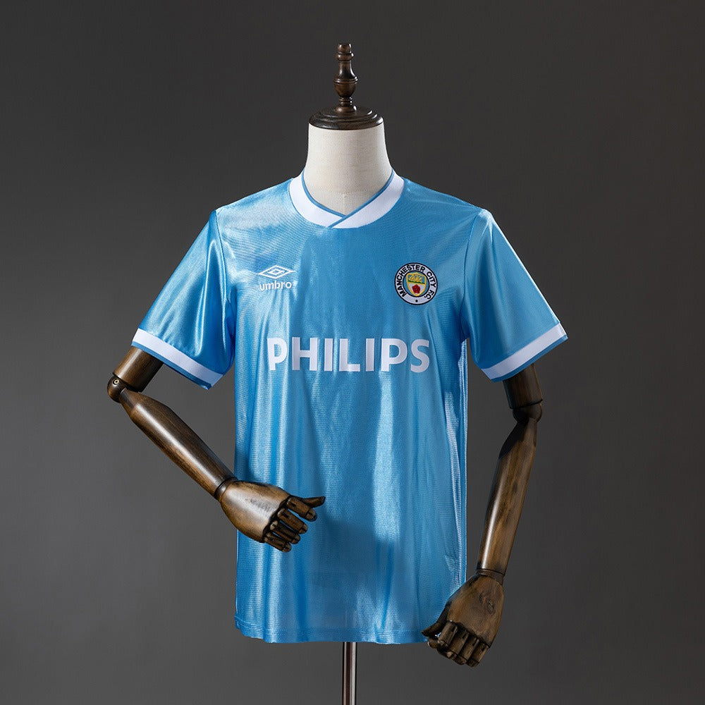 Manchester City 1986/87 Home Retro Kit front view