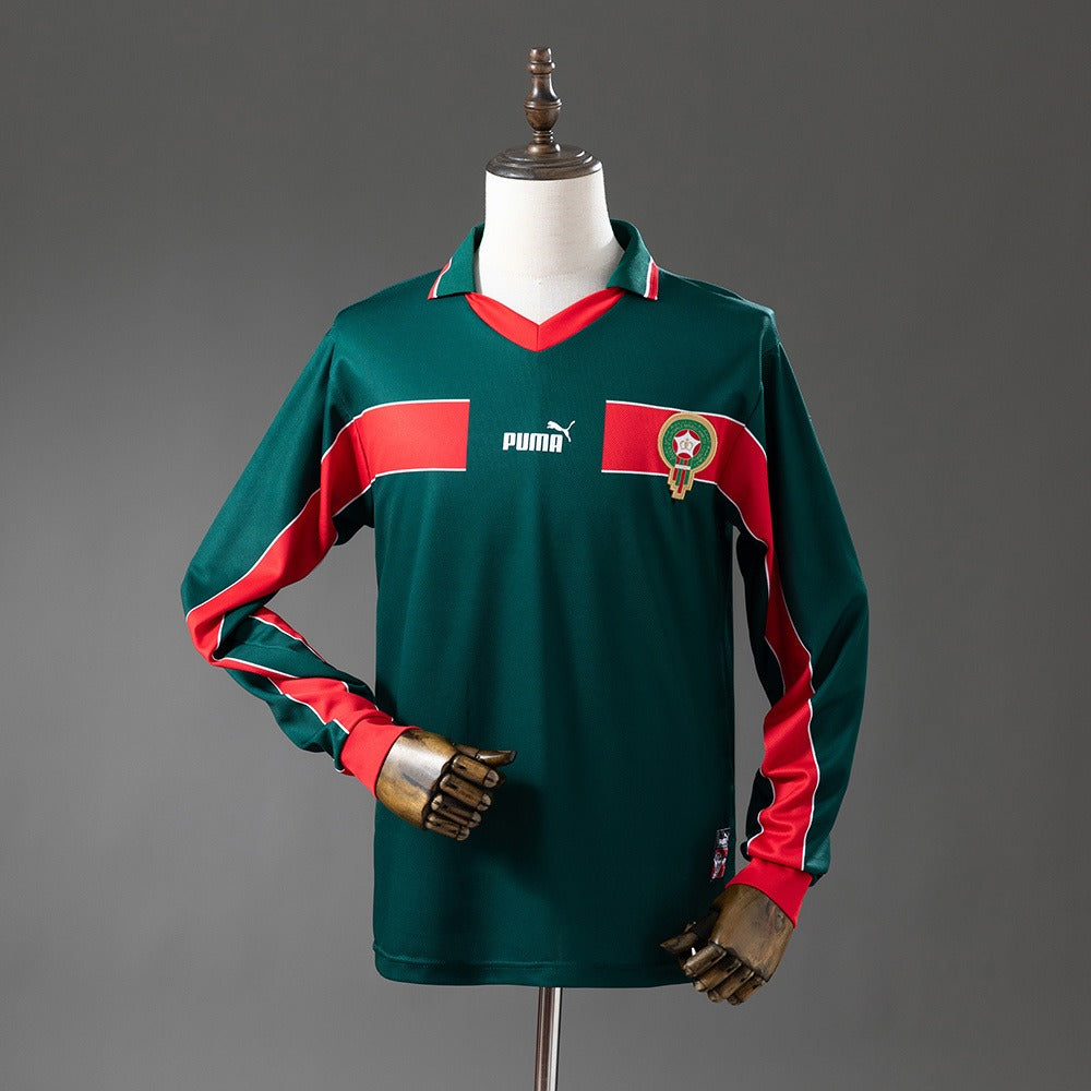 Morocco 1998 Home Long Sleeve Retro Kit front view