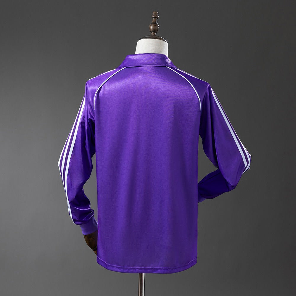 Real Madrid 1984/85 Away Long Sleeve Retro Kit back view