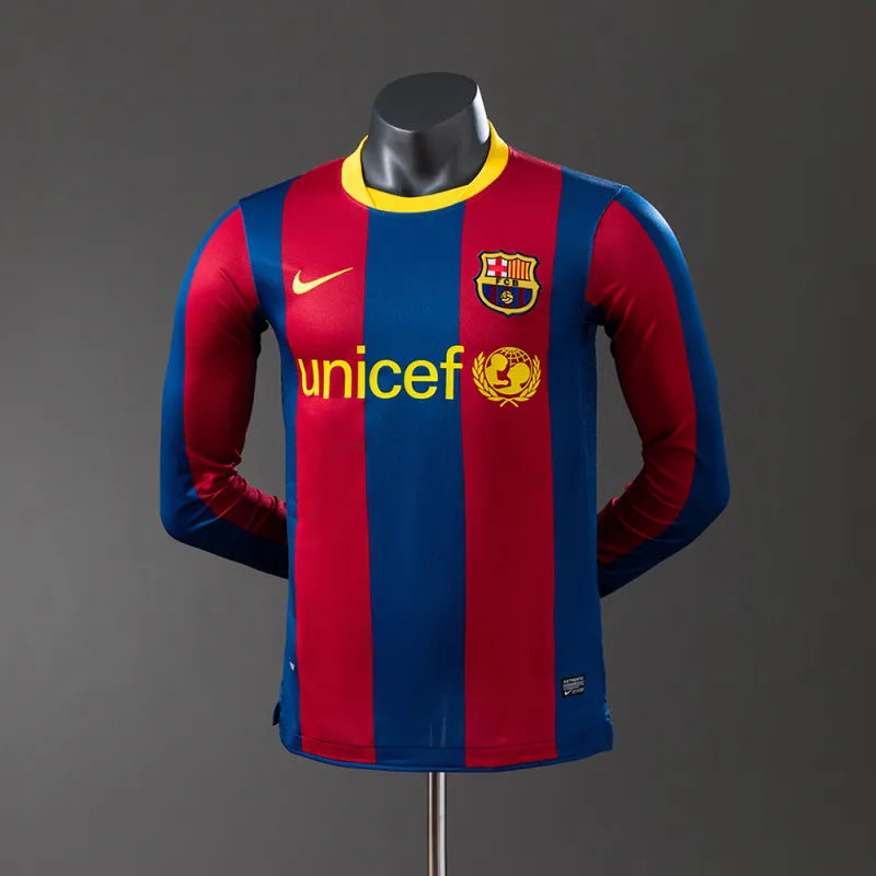 FC Barcelona Retro Home Player Kit 2010/11 Long Sleeve